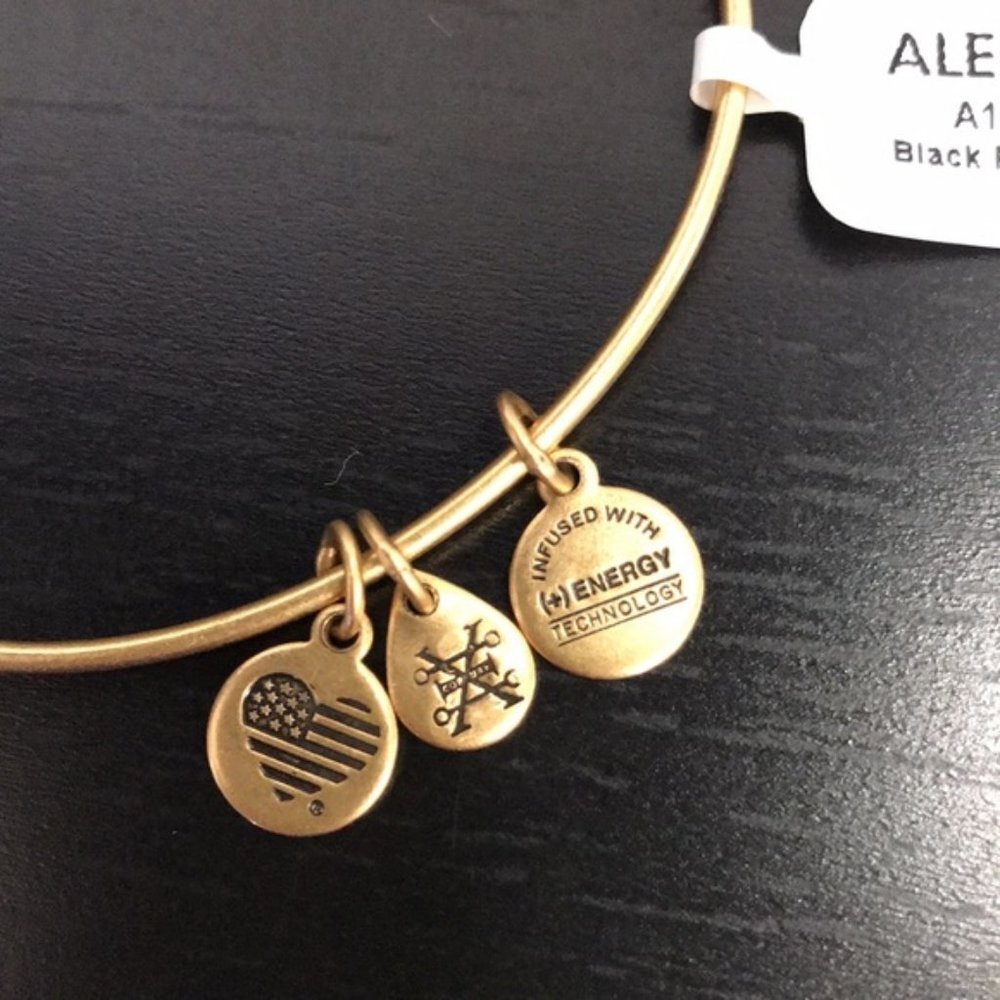 Alex And Ani Snowflake Adjustable Wire Bangle - Picture 5 of 7